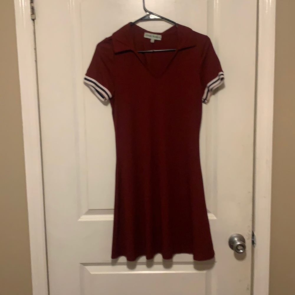 Burgundy mini dress